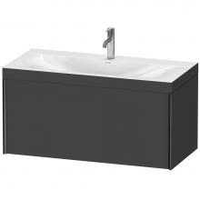 Duravit XV4611OB280C - XViu One Drawer C-Bonded Wall-Mount Vanity Kit Graphite