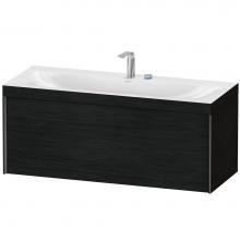 Duravit XV4612EB216C - XViu One Drawer C-Bonded Wall-Mount Vanity Kit Oak Black