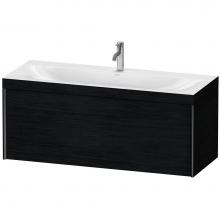 Duravit XV4612OB216C - XViu One Drawer C-Bonded Wall-Mount Vanity Kit Oak Black