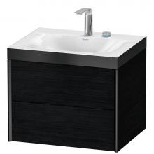 Duravit XV4614EB216P - XViu Two Drawer C-Bonded Wall-Mount Vanity Kit Oak Black