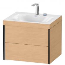 Duravit XV4614EB230C - XViu Two Drawer C-Bonded Wall-Mount Vanity Kit Natural Oak