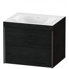 Duravit XV4614NB216C - XViu Two Drawer C-Bonded Wall-Mount Vanity Kit Oak Black