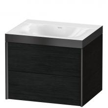 Duravit XV4614NB216P - XViu Two Drawer C-Bonded Wall-Mount Vanity Kit Oak Black