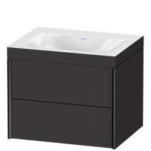 Duravit XV4614NB280C - XViu Two Drawer C-Bonded Wall-Mount Vanity Kit Graphite