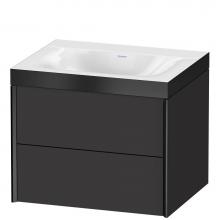 Duravit XV4614NB280P - XViu Two Drawer C-Bonded Wall-Mount Vanity Kit Graphite