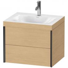 Duravit XV4614OB230C - XViu Two Drawer C-Bonded Wall-Mount Vanity Kit Natural Oak