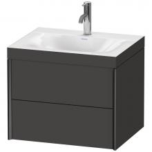 Duravit XV4614OB280C - XViu Two Drawer C-Bonded Wall-Mount Vanity Kit Graphite