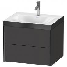 Duravit XV4614OB280P - XViu Two Drawer C-Bonded Wall-Mount Vanity Kit Graphite