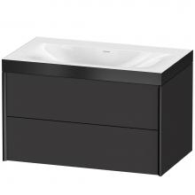 Duravit XV4615NB280P - XViu Two Drawer C-Bonded Wall-Mount Vanity Kit Graphite