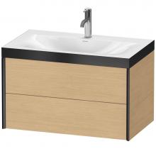 Duravit XV4615OB230P - XViu Two Drawer C-Bonded Wall-Mount Vanity Kit Natural Oak