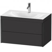 Duravit XV4615OB280C - XViu Two Drawer C-Bonded Wall-Mount Vanity Kit Graphite