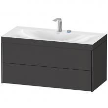 Duravit XV4616EB280C - XViu Two Drawer C-Bonded Wall-Mount Vanity Kit Graphite