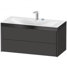 Duravit XV4616EB280P - XViu Two Drawer C-Bonded Wall-Mount Vanity Kit Graphite