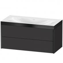 Duravit XV4616NB280P - XViu Two Drawer C-Bonded Wall-Mount Vanity Kit Graphite