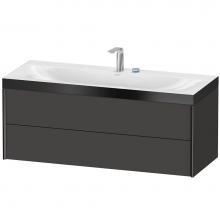 Duravit XV4617EB280P - XViu Two Drawer C-Bonded Wall-Mount Vanity Kit Graphite