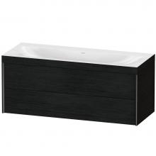 Duravit XV4617NB216C - XViu Two Drawer C-Bonded Wall-Mount Vanity Kit Oak Black