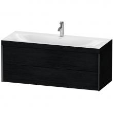 Duravit XV4617OB216C - XViu Two Drawer C-Bonded Wall-Mount Vanity Kit Oak Black