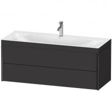 Duravit XV4617OB280C - XViu Two Drawer C-Bonded Wall-Mount Vanity Kit Graphite