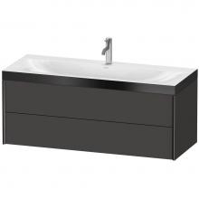 Duravit XV4617OB280P - XViu Two Drawer C-Bonded Wall-Mount Vanity Kit Graphite