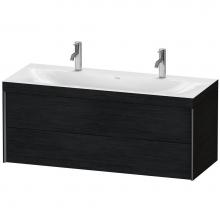 Duravit XV4618OB216C - XViu Two Drawer C-Bonded Wall-Mount Vanity Kit Oak Black