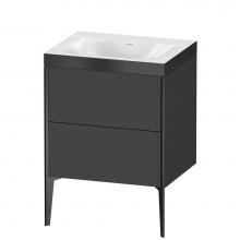 Duravit XV4709NB280P - XViu Two Drawer C-Bonded Floorstanding Vanity Kit Graphite