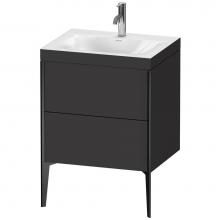 Duravit XV4709OB280C - XViu Two Drawer C-Bonded Floorstanding Vanity Kit Graphite