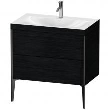 Duravit XV4710OB216C - XViu Two Drawer C-Bonded Floorstanding Vanity Kit Oak Black