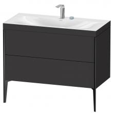 Duravit XV4711EB280C - XViu Two Drawer C-Bonded Floorstanding Vanity Kit Graphite