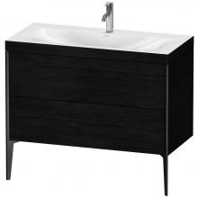 Duravit XV4711OB216C - XViu Two Drawer C-Bonded Floorstanding Vanity Kit Oak Black