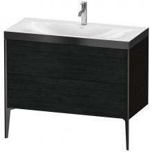 Duravit XV4711OB216P - XViu Two Drawer C-Bonded Floorstanding Vanity Kit Oak Black