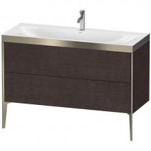 Duravit XV4712OB172P - Duravit XViu Two Drawer C-Bonded Floorstanding Vanity Kit Dark Brushed Oak