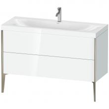 Duravit XV4712OB185C - Duravit XViu Two Drawer C-Bonded Floorstanding Vanity Kit White