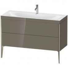 Duravit XV4712OB189C - Duravit XViu Two Drawer C-Bonded Floorstanding Vanity Kit Flannel Gray