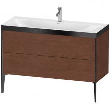 Duravit XV4712OB213P - XViu Two Drawer C-Bonded Floorstanding Vanity Kit American Walnut