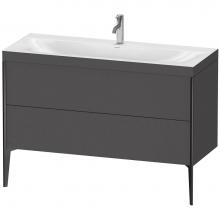 Duravit XV4712OB249C - XViu Two Drawer C-Bonded Floorstanding Vanity Kit Graphite