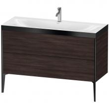 Duravit XV4712OB253P - Duravit XViu Two Drawer C-Bonded Floorstanding Vanity Kit Chestnut Dark