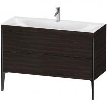 Duravit XV4712OB269C - XViu Two Drawer C-Bonded Floorstanding Vanity Kit Walnut Brushed