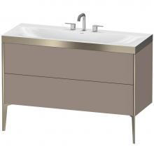 Duravit XV4712TB143P - Duravit XViu C-Bonded Floorstanding Vanity  Basalt Matte
