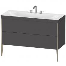 Duravit XV4712TB149C - Duravit XViu C-Bonded Floorstanding Vanity  Graphite Matte