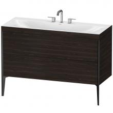 Duravit XV4712TB269C - Duravit XViu C-Bonded Floorstanding Vanity  Brushed Walnut