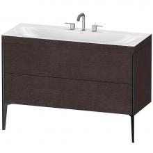 Duravit XV4712TB272C - Duravit XViu C-Bonded Floorstanding Vanity  Brushed Dark Oak