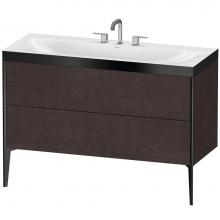 Duravit XV4712TB272P - Duravit XViu C-Bonded Floorstanding Vanity  Brushed Dark Oak