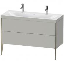 Duravit XV4713OB107C - Duravit XViu Two Drawer C-Bonded Floorstanding Vanity Kit Concrete Gray