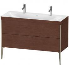 Duravit XV4713OB113C - Duravit XViu Two Drawer C-Bonded Floorstanding Vanity Kit American Walnut