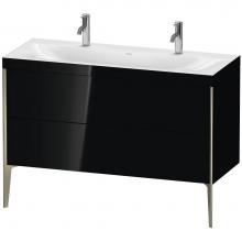 Duravit XV4713OB140C - Duravit XViu Two Drawer C-Bonded Floorstanding Vanity Kit Black