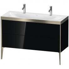 Duravit XV4713OB140P - Duravit XViu Two Drawer C-Bonded Floorstanding Vanity Kit Black