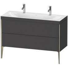 Duravit XV4713OB149C - Duravit XViu Two Drawer C-Bonded Floorstanding Vanity Kit Graphite