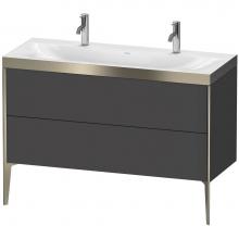 Duravit XV4713OB149P - Duravit XViu Two Drawer C-Bonded Floorstanding Vanity Kit Graphite