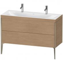 Duravit XV4713OB152C - Duravit XViu Two Drawer C-Bonded Floorstanding Vanity Kit European Oak