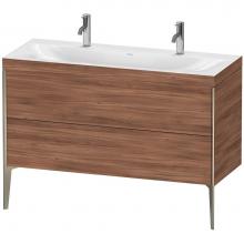 Duravit XV4713OB179C - Duravit XViu Two Drawer C-Bonded Floorstanding Vanity Kit Walnut